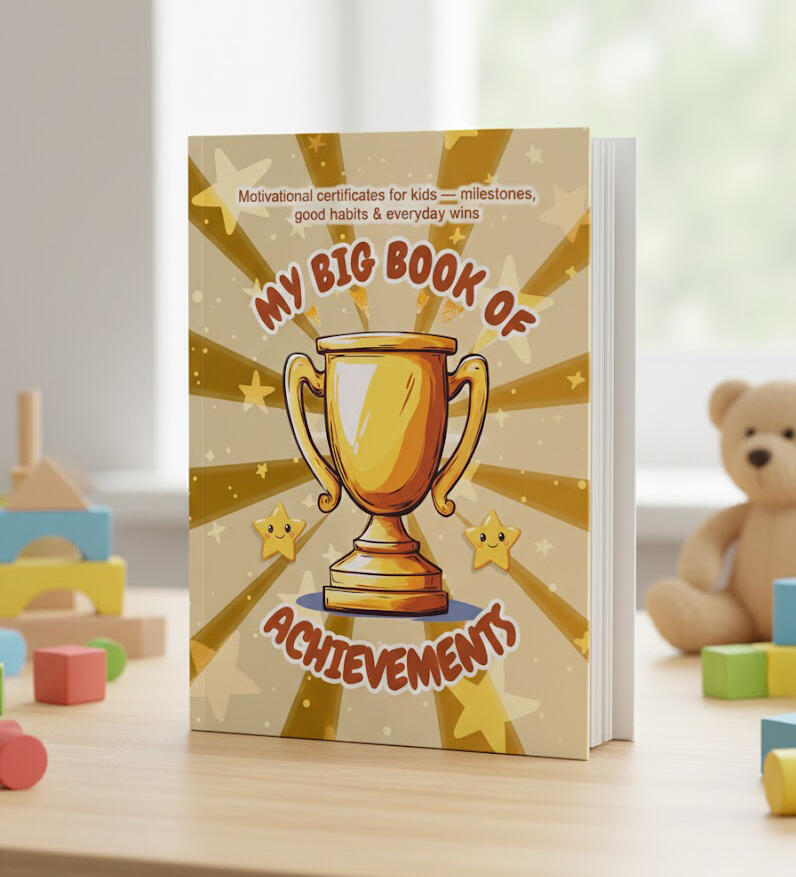 My Big Book of Achievements Motivational Milestone Certificates